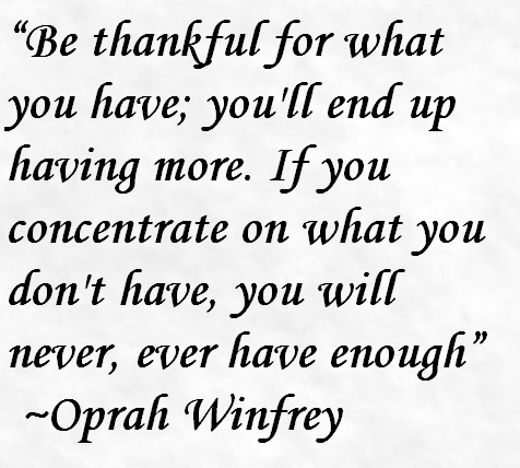 Oprah Winfrey Quote About Being Thankful - Awesome Quotes About Life